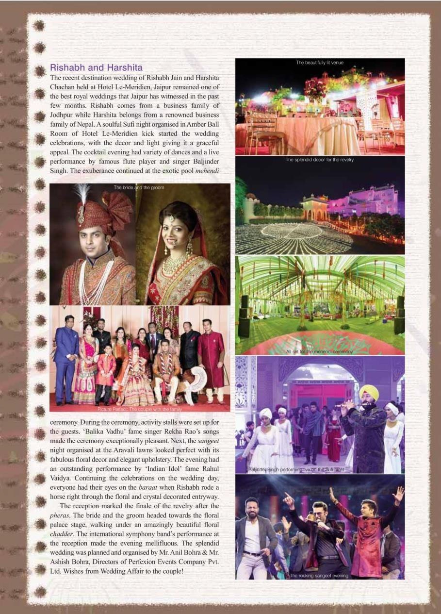 Rishabh - Harshita Wedding @ Jaipur, June - July 2016 issue Image