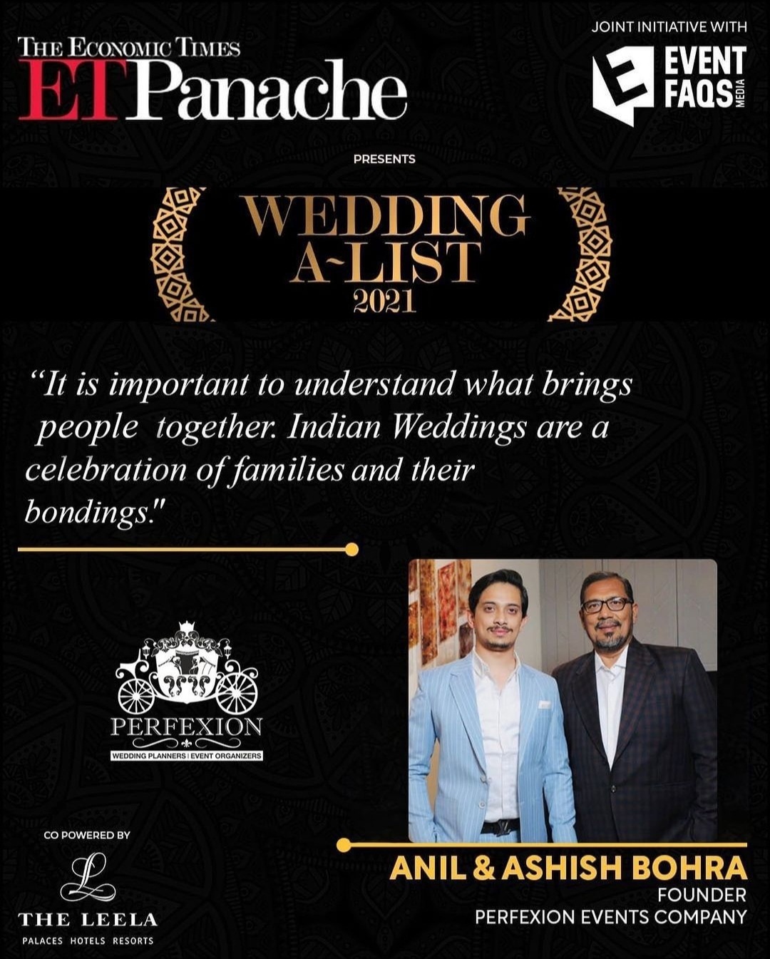 The Economic Times Panache Wedding A-List 2021 Image